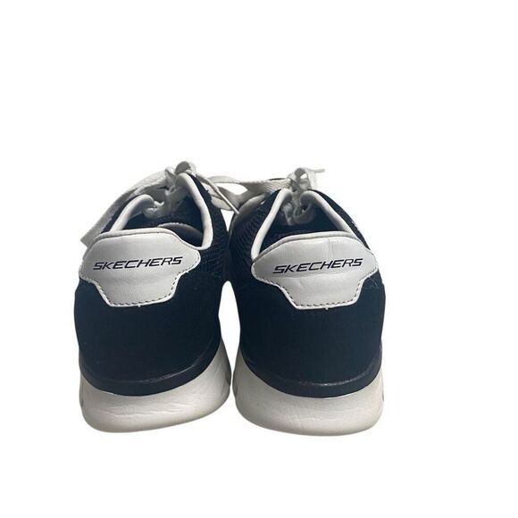 SKECHERS Women’s Air Cooled Memory Foam Black & White Lite Weight Athletic Shoes - Picture 3 of 12